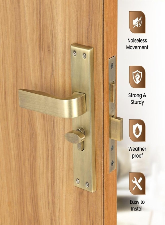 LAPO Heavy Duty Front Door Lock, Main Door Handle Set with Keys 60mm Cylinder, 45x50mm Lockbody - Ideal for Home, Bedroom, Office, Hotel (Antique Finish, 3 Years Warranty) CY-289 - Image 3